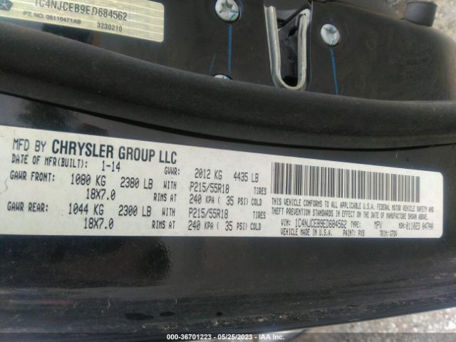 1C4NJCEB9ED684562 Jeep Compass Latitude