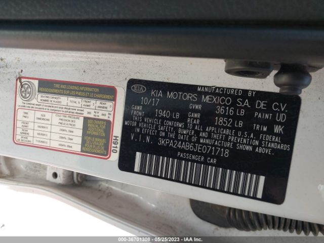 KIA RIO S 2018 3KPA24AB6JE071718 Image 10