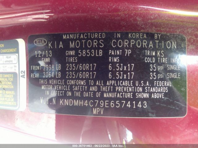 KNDMH4C79E6574143 KIA SEDONA EX