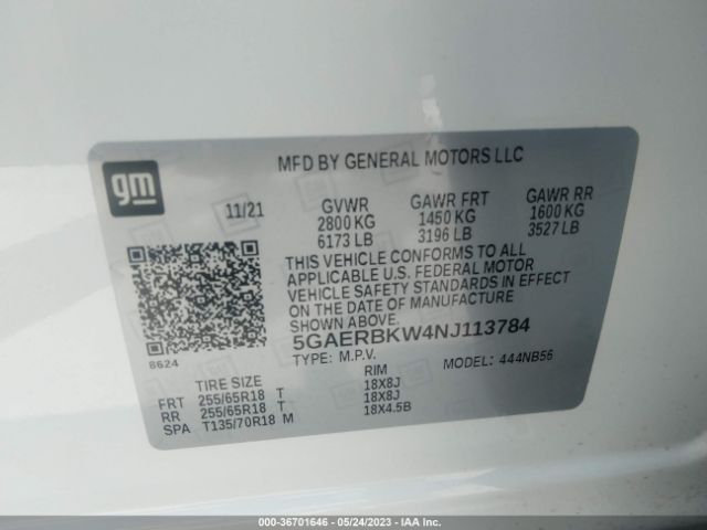5GAERBKW4NJ113784 Buick Enclave Essence