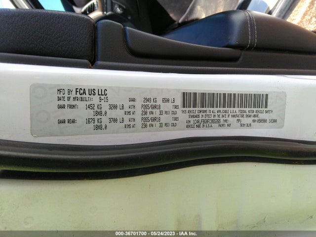 1C4RJFBG8FC955265 Jeep Grand Cherokee Limited