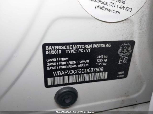 BMW 5 Series 535d Xdrive 2016 WBAFV3C52GD687809 Image 9