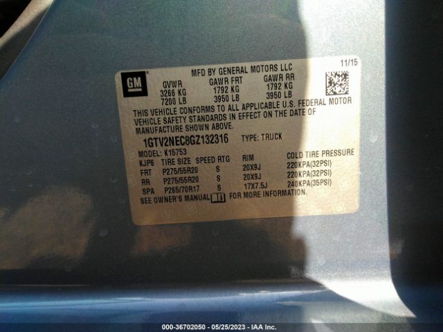 1GTV2NEC8GZ132316 GMC Sierra 1500 Slt