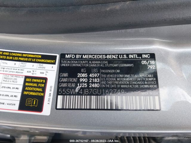 55SWF4JB7GU162749 Mercedes-Benz C-class C 300