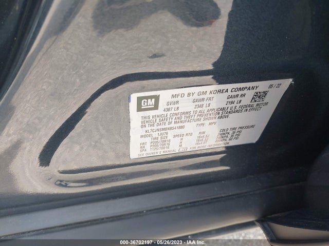 Chevrolet TRAX LS 2022 KL7CJNSM8NB541880 Image 9