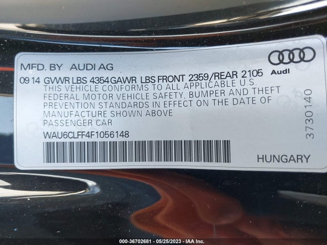 WAU6CLFF4F1056148 Audi A3 1.8t Premium