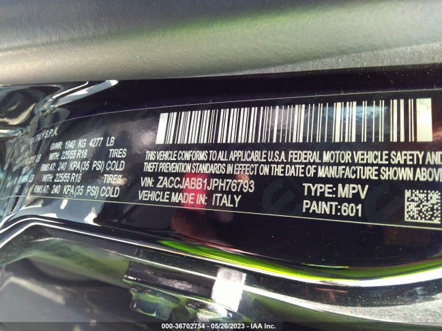 ZACCJABB1JPH76793 Jeep Renegade Altitude
