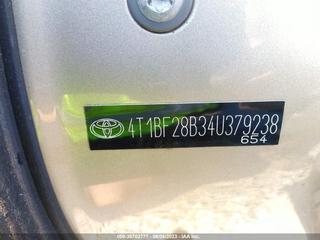 2004 TOYOTA AVALON XL/XLS VIN: 4T1BF28B34U379238