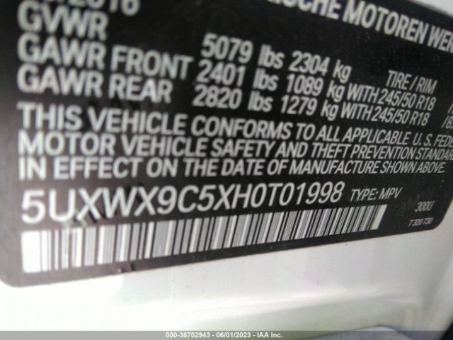 5UXWX9C5XH0T01998 BMW X3 Xdrive28i
