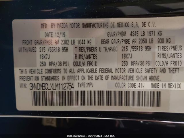 3MVDMBCLXLM112764 Mazda Cx-30 Select Package