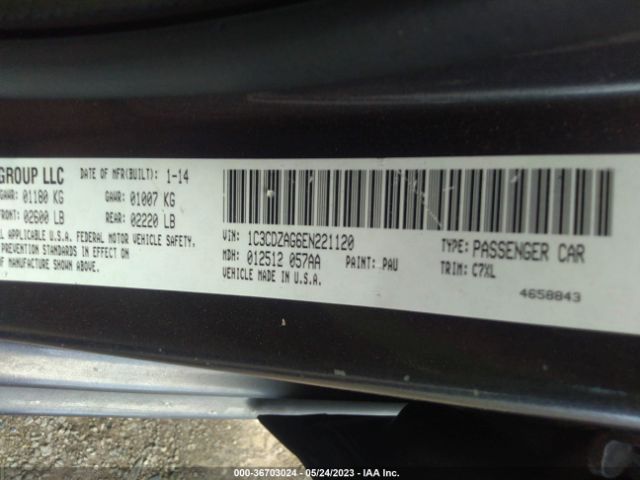 1C3CDZAG6EN221120 Dodge AVENGER SE