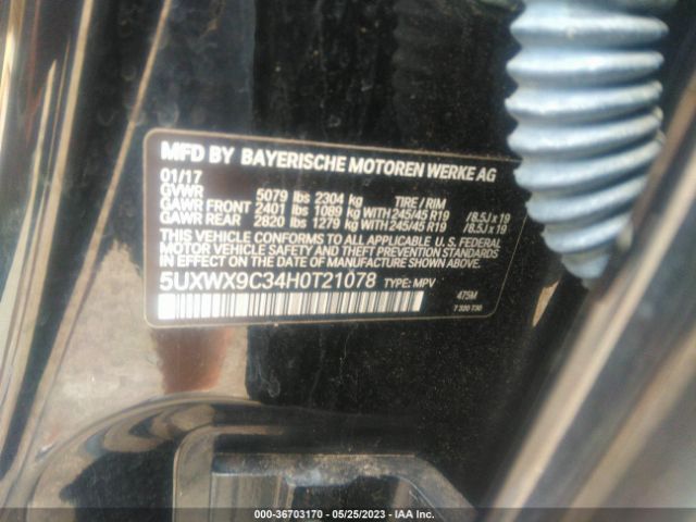 5UXWX9C34H0T21078 BMW X3 Xdrive28i
