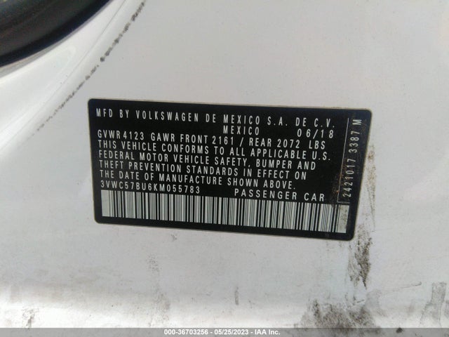3VWC57BU6KM055783 Volkswagen Jetta S/se/r-line