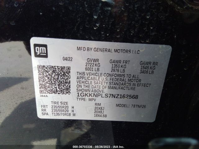 1GKKNPLS7NZ162568 GMC Acadia Denali