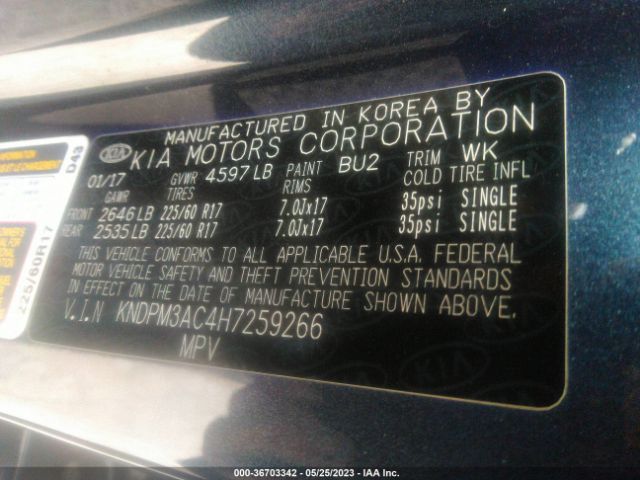 KNDPM3AC4H7259266 KIA Sportage Lx