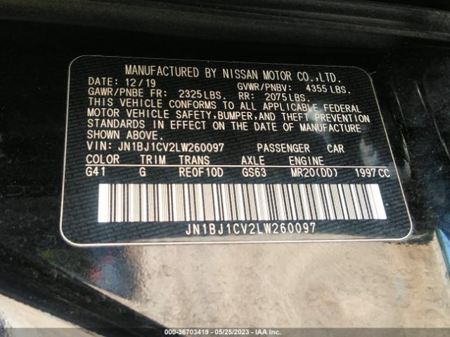 JN1BJ1CV2LW260097 Nissan Rogue Sport S