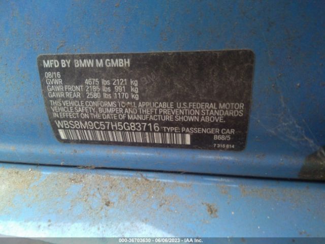 WBS8M9C57H5G83716 BMW M3