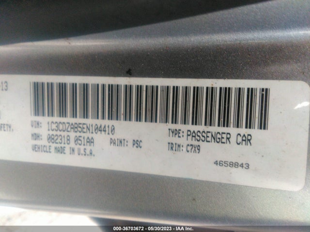 Dodge AVENGER SE 2014 1C3CDZAB5EN104410 Image 10