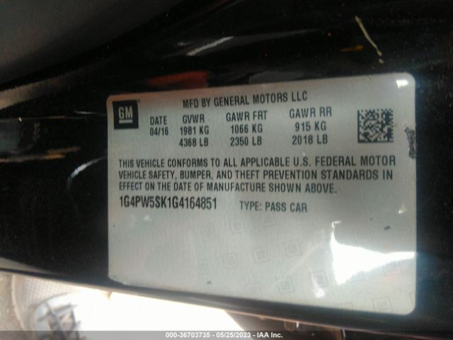 1G4PW5SK1G4164851 Buick Verano Sport Touring