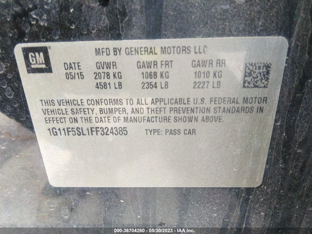 Chevrolet MALIBU LTZ 2015 1G11F5SL1FF324385 Image 10