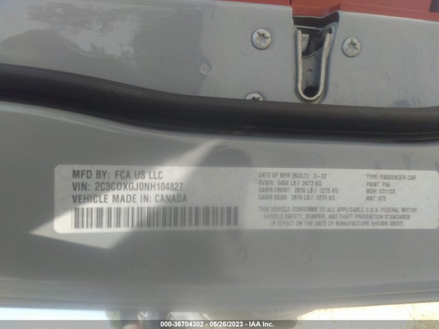 Dodge Charger Scat Pack Widebody 2022 2C3CDXGJ0NH104827 Image 10