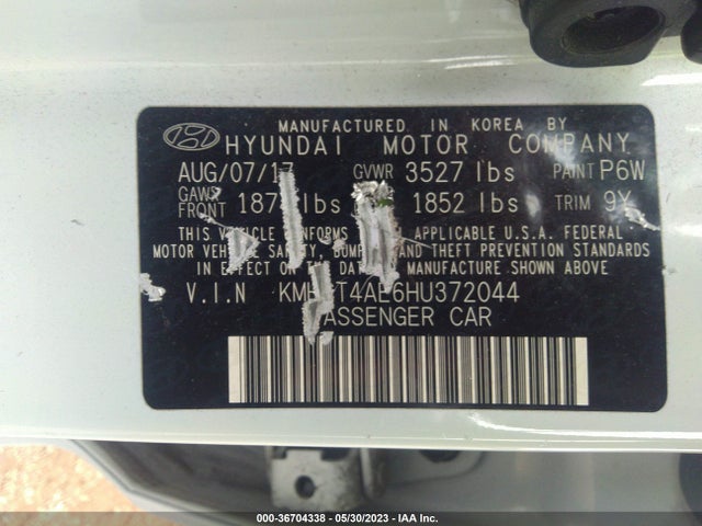 Hyundai ACCENT SE 2017 KMHCT4AE6HU372044 Image 11