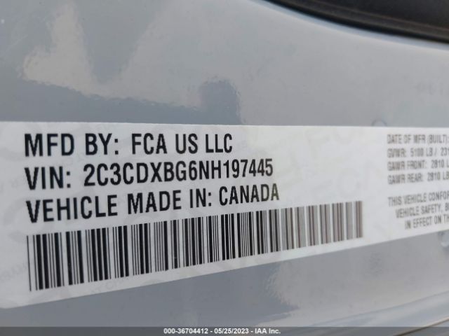 2C3CDXBG6NH197445 Dodge Charger Sxt