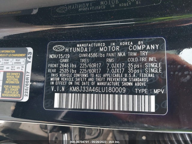 Hyundai Tucson Value 2020 KM8J33A46LU180009 Image 9
