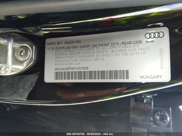 WAUAUGFF4H1037939 - 2017 Audi a3 premium - #null