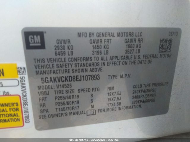 5GAKVCKD8EJ107893 Buick Enclave Premium