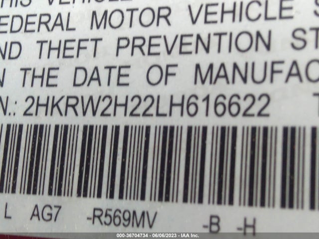 Honda CR-V LX 2020 2HKRW2H22LH616622 Image 9