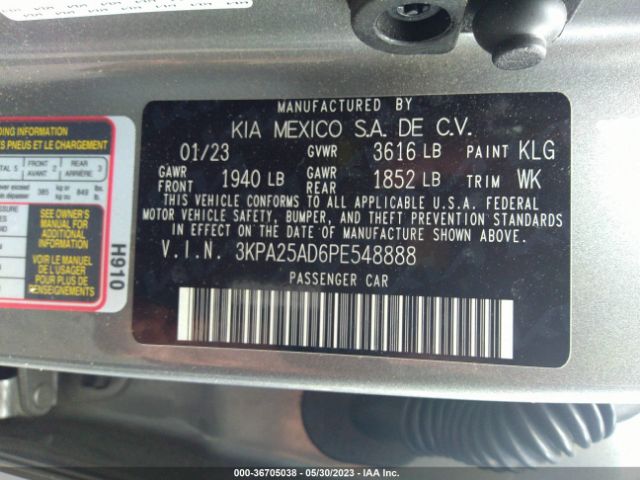 3KPA25AD6PE548888 KIA Rio 5-door S