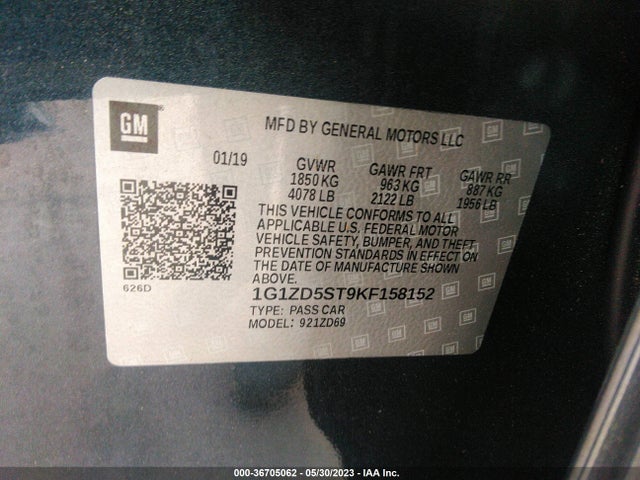 Chevrolet MALIBU LT 2019 1G1ZD5ST9KF158152 Image 11