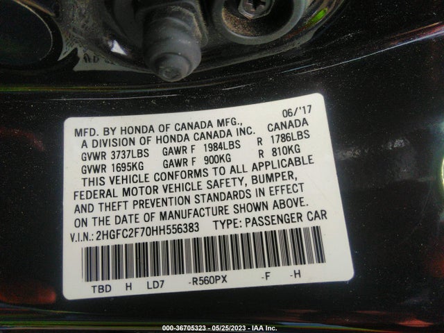 Honda Civic Sedan Ex 2017 2HGFC2F70HH556383 Image 10