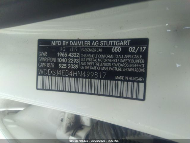 WDDSJ4EB4HN499817 Mercedes-Benz Cla Cla 250