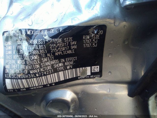 3CZRU6H39LM724231 Honda Hr-v Awd Lx