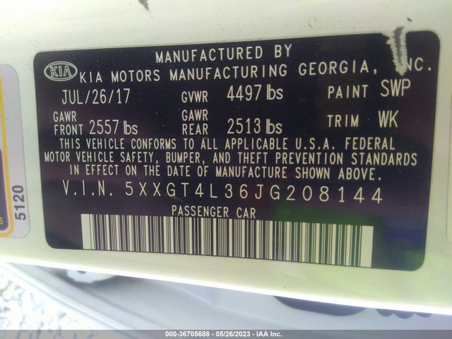 KIA Optima Lx 2018 5XXGT4L36JG208144 Image 9