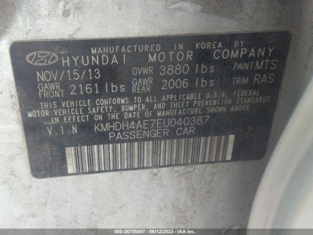 Hyundai ELANTRA SE 2014 KMHDH4AE7EU040387 Image 15