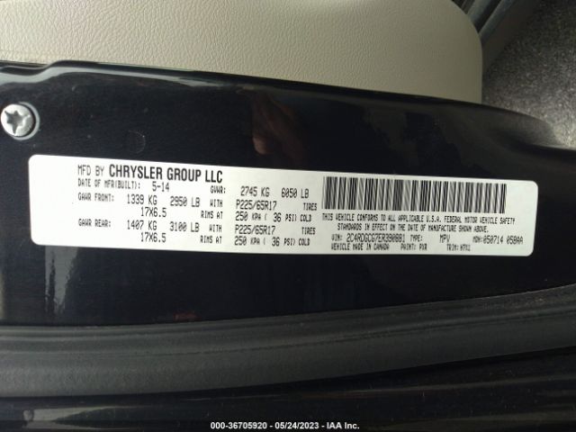 2C4RDGCG7ER390881 Dodge Grand Caravan Sxt