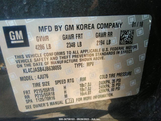 KL4CJASB4JB638055 Buick Encore Preferred