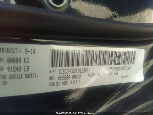 1C3CDFEB2FD123061 Dodge DART GT
