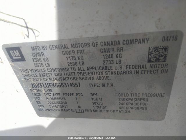2GKFLUEK6G6314857 GMC Terrain Slt