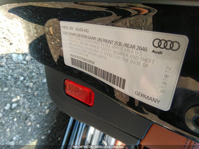 WAUFACF57MA028838 Audi A5 Sportback S Line Premium Plus