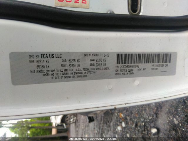 2C3CDXBG0FH843743 Dodge Charger Se