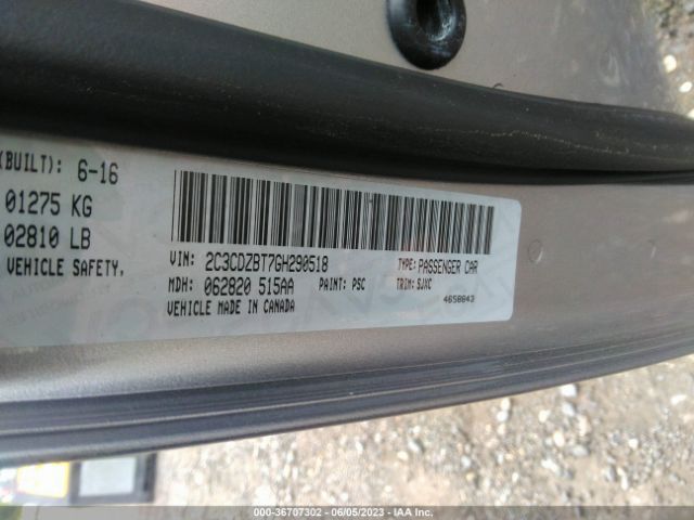 2C3CDZBT7GH290518 Dodge Challenger R/t Plus Shaker