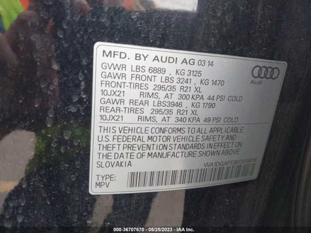 WA1DGAFE9ED018416 Audi Q7 3.0t S Line Prestige