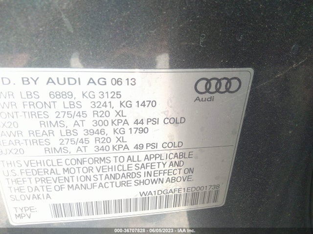 WA1DGAFE1ED001738 Audi Q7 3.0t S Line Prestige