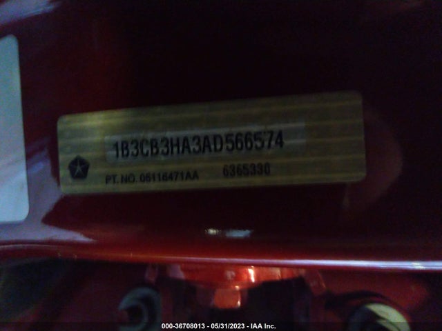 2010 DODGE CALIBER VIN: 1B3CB3HA3AD566574
