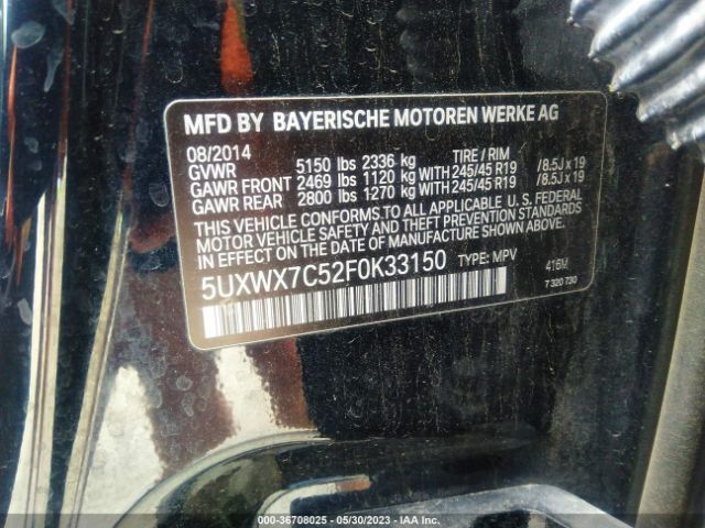 5UXWX7C52F0K33150 BMW X3 Xdrive35i