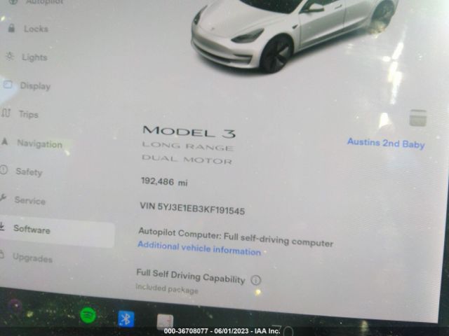 Tesla Model 3 Long Range/performance 2019 5YJ3E1EB3KF191545 Image 9